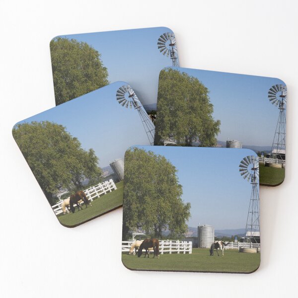 Item preview, Horses at California vineyard designed and sold by OrcaNature.