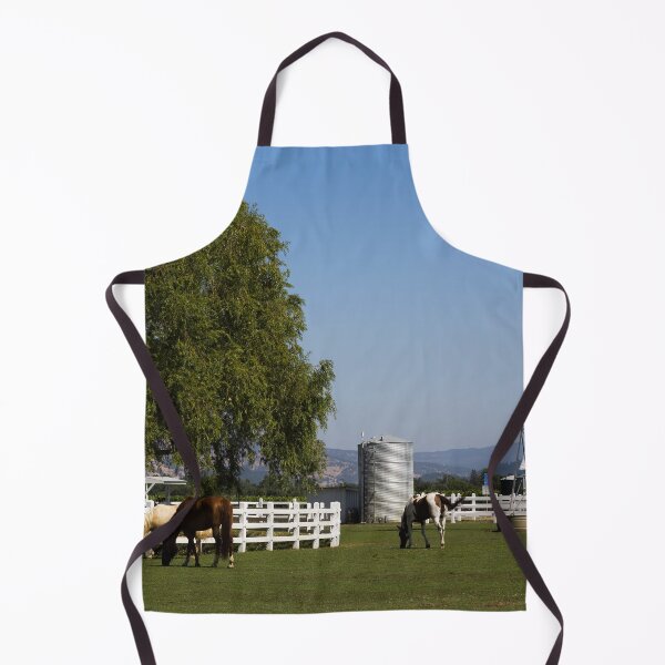 Item preview, Horses at California vineyard designed and sold by OrcaNature.