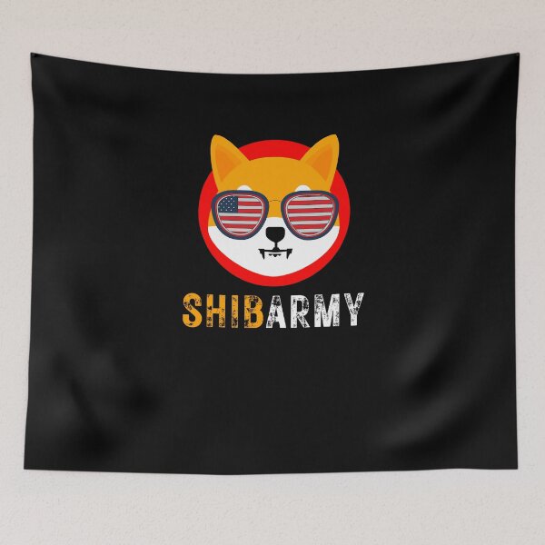 Item preview, Shiba Army, Shiba Inu Coin With Sunglasses with USA flag designed and sold by RE PIXEL.