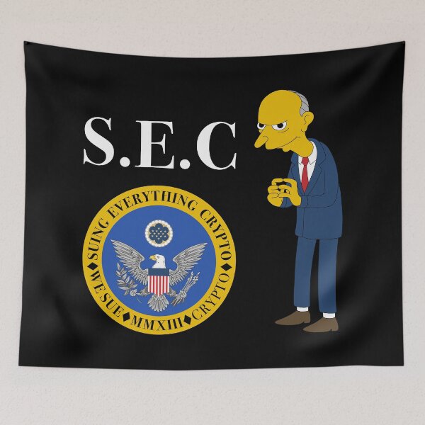 Item preview, SEC Suing Everything Crypto Gary - White Text designed and sold by CryptoStyles00.