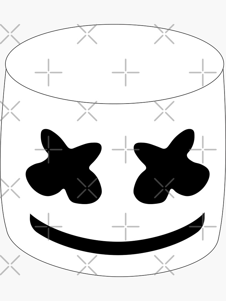 "Marshmello Helmet Tshirt Design By Inoxx" Sticker for Sale by