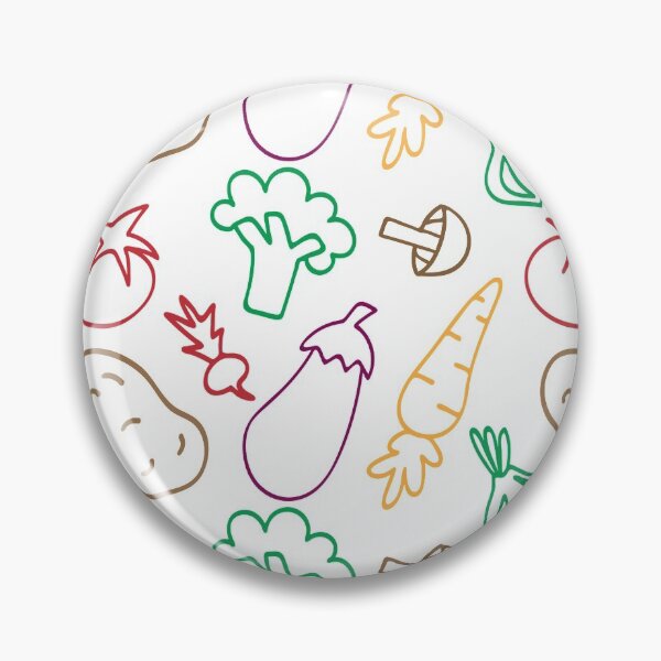 Item preview, Pretty Pattern of Colorful Outline Vegetable designed and sold by zinsam.
