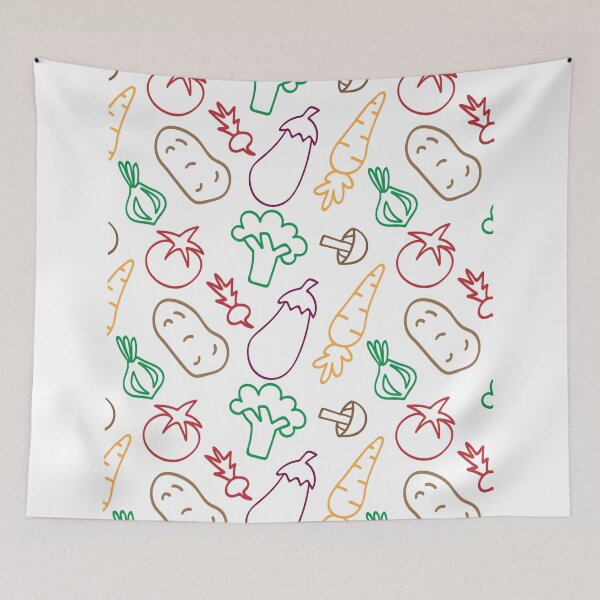 Item preview, Pretty Pattern of Colorful Outline Vegetable designed and sold by zinsam.