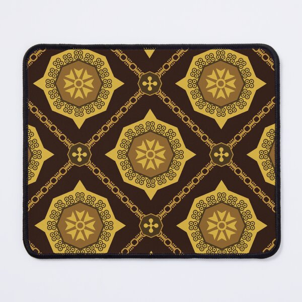Item preview, Brown yellow oriental tribal textile pattern art designed and sold by DADA635.