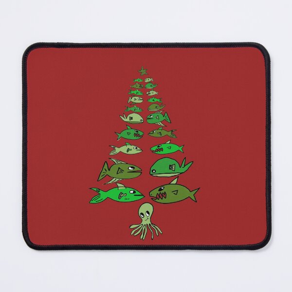 Item preview, Christmas marine tree (green red background) designed and sold by MentaLee.