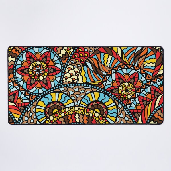 Item preview, Floral Mandala Glass Mural designed and sold by deepgoa.