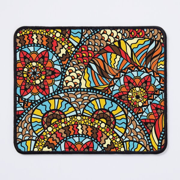 Item preview, Floral Mandala Glass Mural designed and sold by deepgoa.