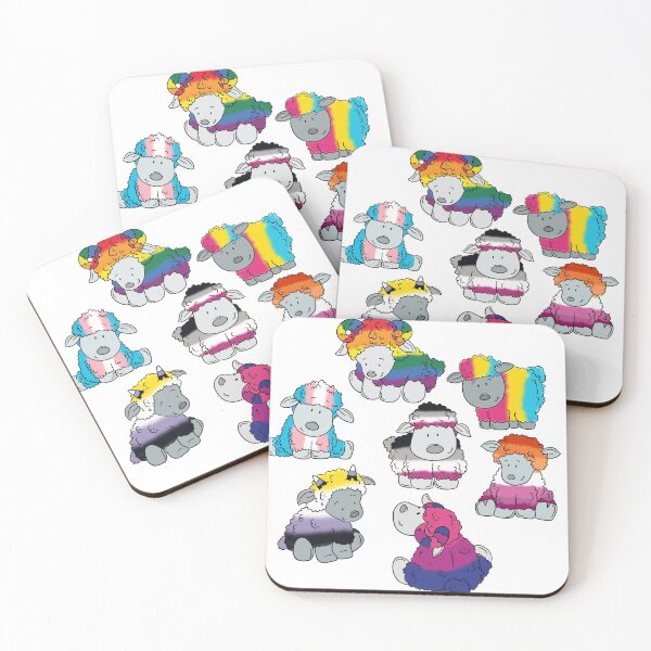 Item preview, LGBTQAI+ Rainbow sheep  designed and sold by faolansforge.