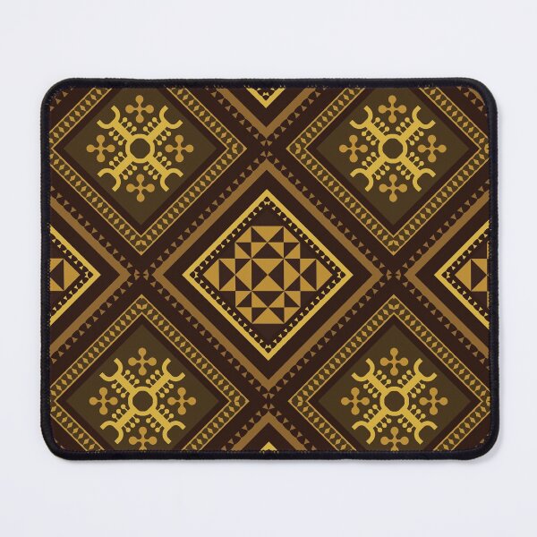 Item preview, Brown yellow oriental tribal textile pattern art designed and sold by DADA635.