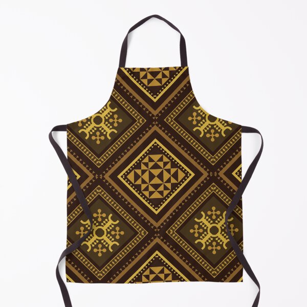 Item preview, Brown yellow oriental tribal textile pattern art designed and sold by DADA635.