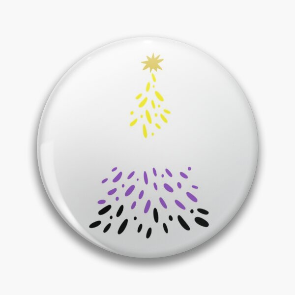 Item preview, Non binary pride Christmas tree designed and sold by PumpkinJoy.