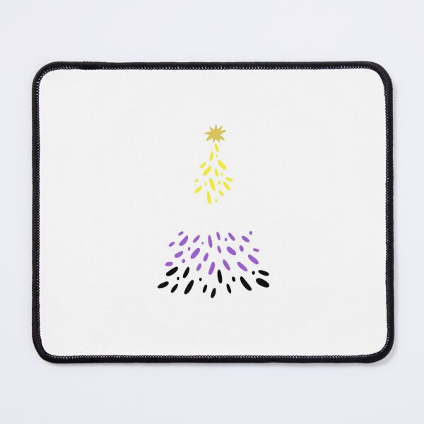 Item preview, Non binary pride Christmas tree designed and sold by PumpkinJoy.