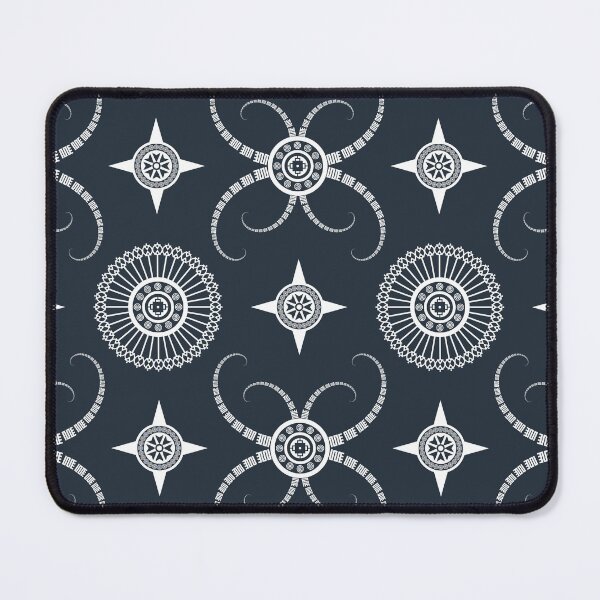 Item preview, Navy blue and white African tribal textile pattern art designed and sold by DADA635.