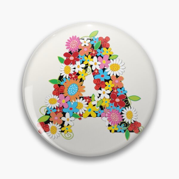 Item preview, Spring Flowers Alphabet A Monogram © fatfatin designed and sold by fatfatin.