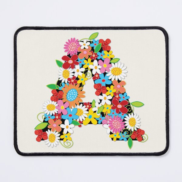 Item preview, Spring Flowers Alphabet A Monogram © fatfatin designed and sold by fatfatin.
