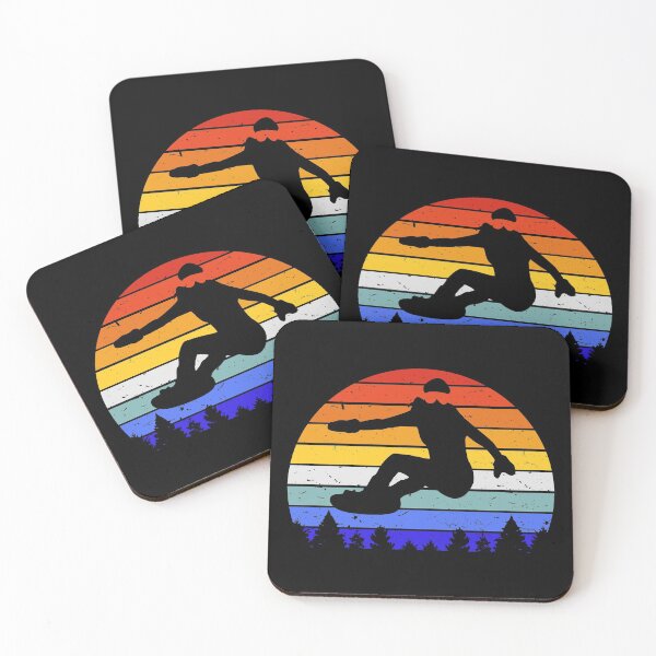 Item preview, Vintage Retro Snowboarder Sunset Snowboard V designed and sold by Lemon Pepper.