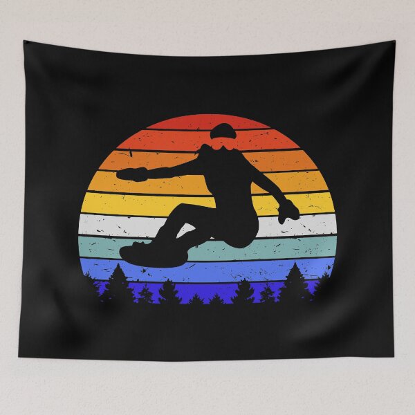 Item preview, Vintage Retro Snowboarder Sunset Snowboard V designed and sold by Lemon Pepper.