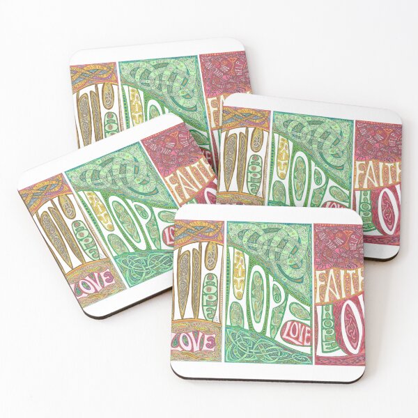 Item preview, Faith, Hope, Love - Triptych designed and sold by Lindisfarne Scriptorium.