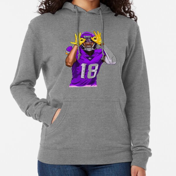Long Sleeve T-Shirt Sweater Hoodie Jefferson-18 WR Minnesota-Football Justin-Hit Em With The Griddy-Wide Receiver Back-Side Customized Handmade Unisex T-Shirt