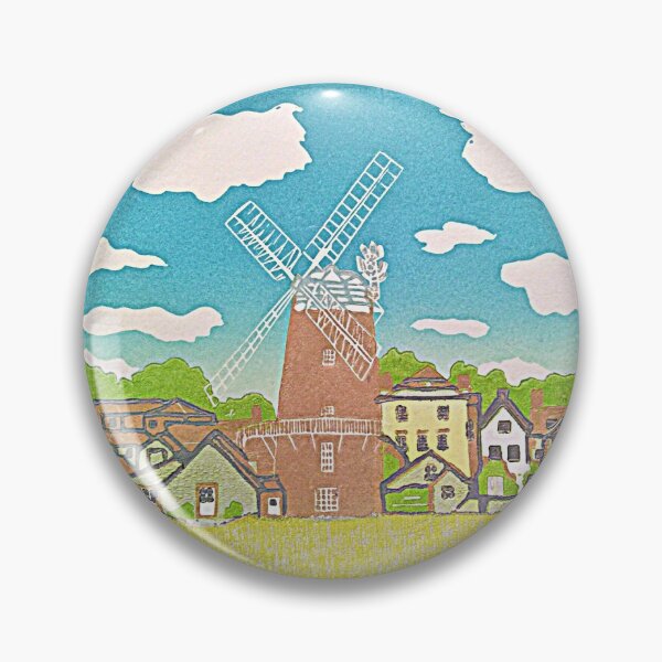 Item preview, Cley Windmill Linoprint designed and sold by Linocut Lain.
