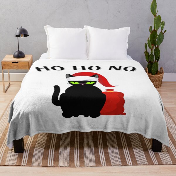Artikelvorschau, HO HO NO Schwarze Katze Grumpy Lustige Trendy Weihnachtsgeschenk Aufkleber und Shirts entworfen und verkauft von BoomDesignsUS.