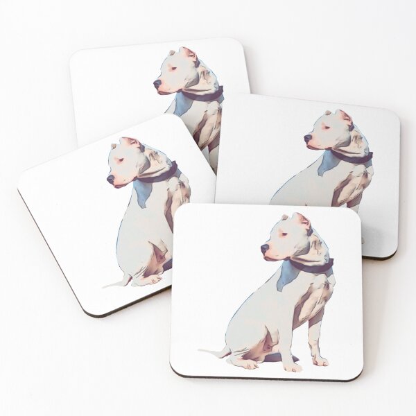 Item preview, Cartoon Dogo Argentino Sitting design designed and sold by BayRosePets.
