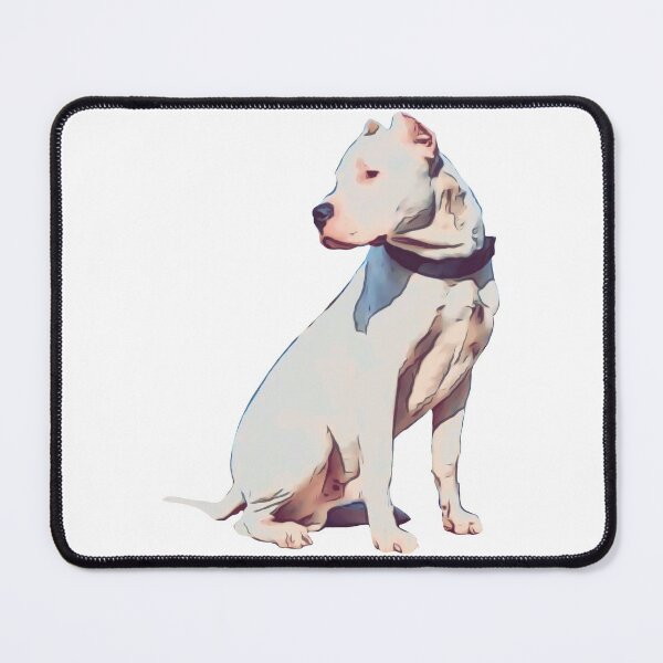 Item preview, Cartoon Dogo Argentino Sitting design designed and sold by BayRosePets.
