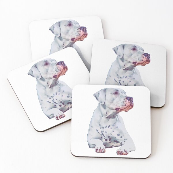 Item preview, Cartoon Dogo Argentino Sitting Down design designed and sold by BayRosePets.