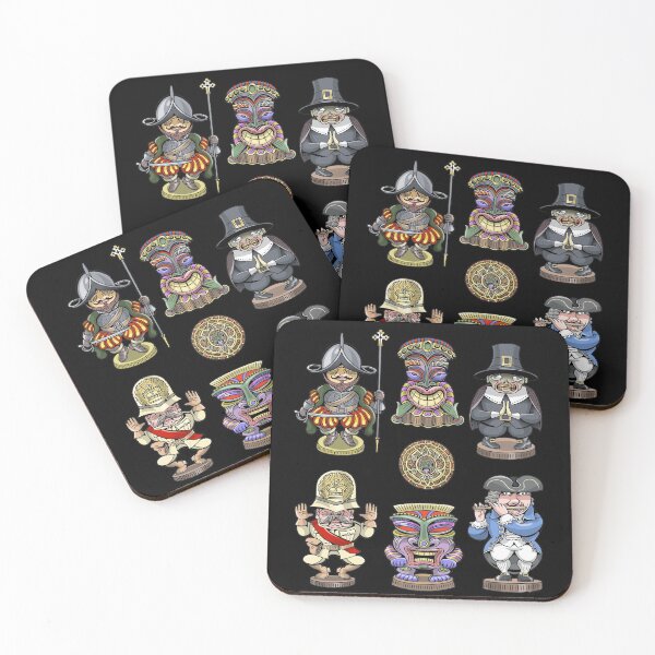 Item preview, Colonist Tikis designed and sold by MacKaycartoons.