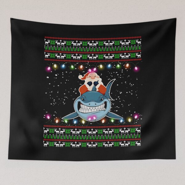 Item preview, Santa Riding Shark Christmas shark designed and sold by TheCarrier.