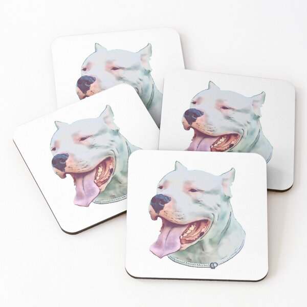 Item preview, Cartoon Dogo Argentino Head design designed and sold by BayRosePets.