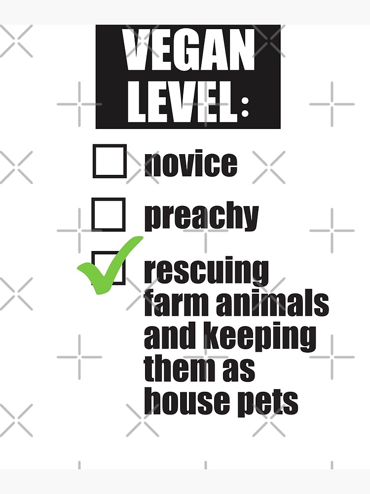 " Vegan Levels How Vegan Are You Checklist" Poster by nanogarbanzo