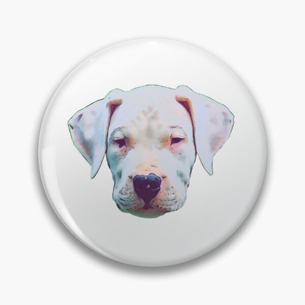 Item preview, Cartoon Puppy Dogo Argentino Head design designed and sold by BayRosePets.