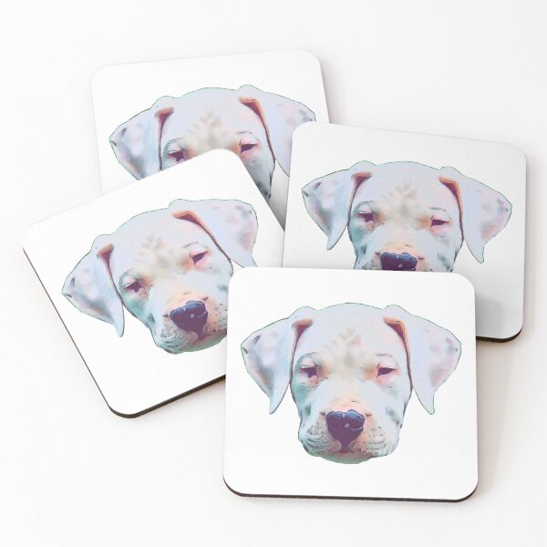 Item preview, Cartoon Puppy Dogo Argentino Head design designed and sold by BayRosePets.