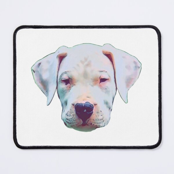 Item preview, Cartoon Puppy Dogo Argentino Head design designed and sold by BayRosePets.