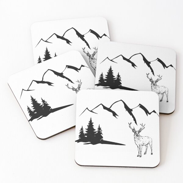 Item preview, The deer in the montagne. designed and sold by RedPic01.