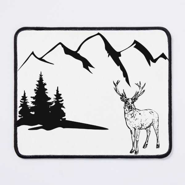 Item preview, The deer in the montagne. designed and sold by RedPic01.