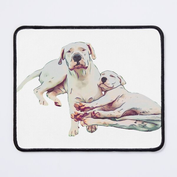 Item preview, Two Cartoon Dogo Argentino design designed and sold by BayRosePets.