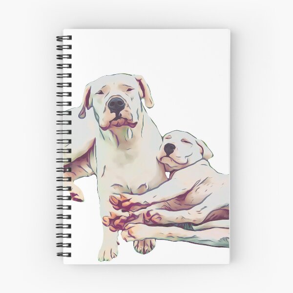 Item preview, Two Cartoon Dogo Argentino design designed and sold by BayRosePets.