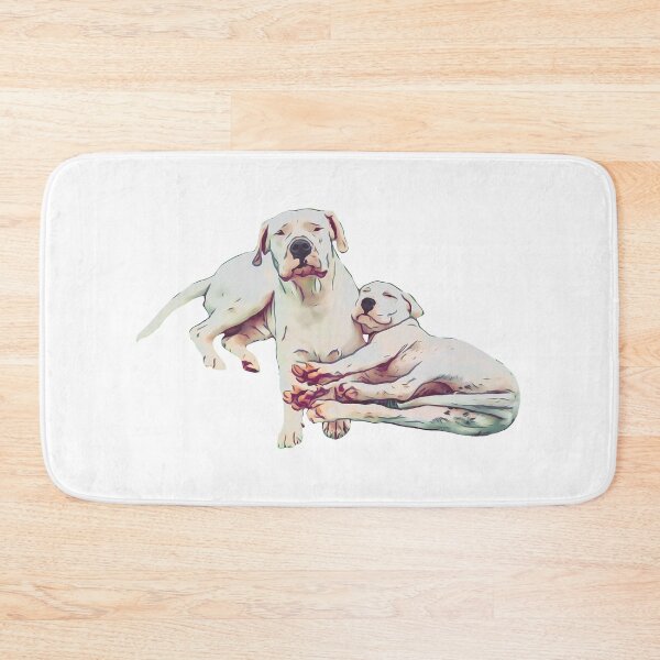 Item preview, Two Cartoon Dogo Argentino design designed and sold by BayRosePets.