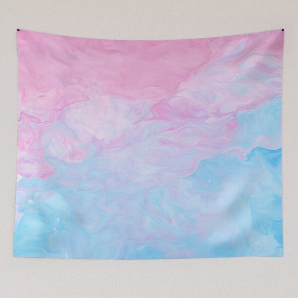 Item preview, Pink Blue Watercolor Blended Abstract  designed and sold by ArtistPlayStore.