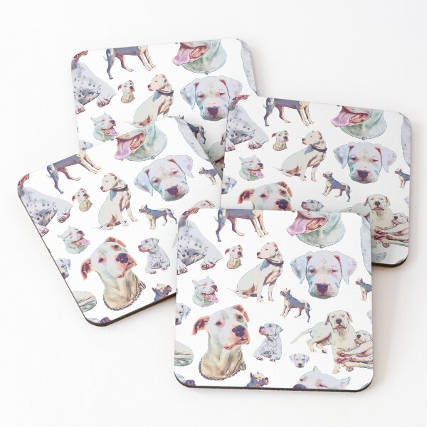 Item preview, Cartoon Puppy Dogo Argentino pattern design designed and sold by BayRosePets.