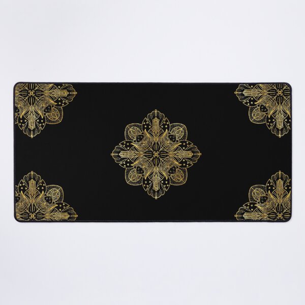 Item preview, golden gold pattern 2 koi fish inspired magic book designed and sold by tenkenryujin.