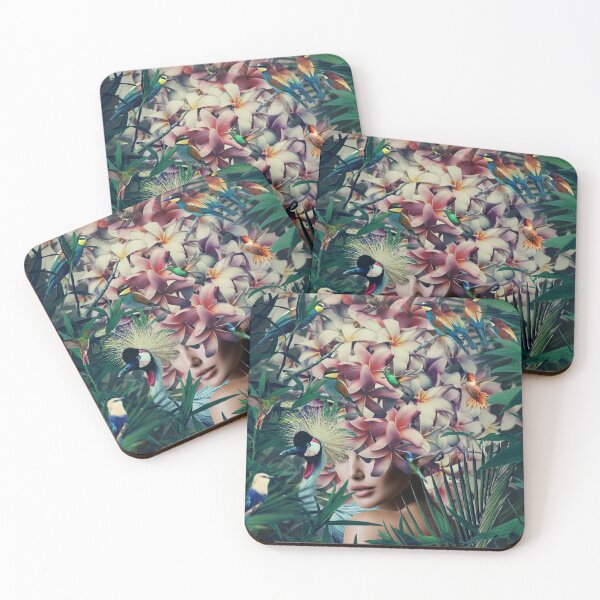 Item preview, camouflage // floral beautiful surreal collage portrait  designed and sold by Dorota Nowacka.