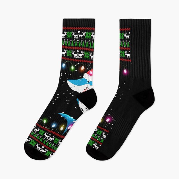 Item preview, santa shark hoo hoo sound snow merry christmas happy funny shark designed and sold by TheCarrier.