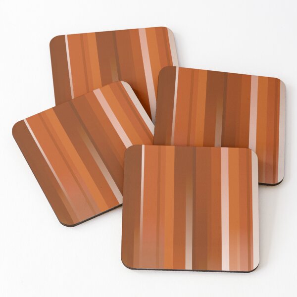 Artikelvorschau, Burnt Orange, Warm Tones Stripes Pattern entworfen und verkauft von bubblyshades.
