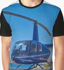 Blue Helicopter Robinson R44 Graphic T-Shirt