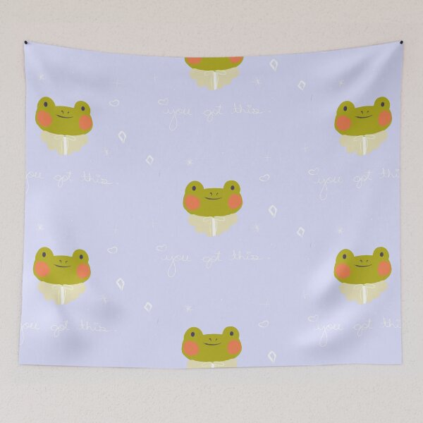 Item preview, Blue version motivational frog designed and sold by jadefujiwara.