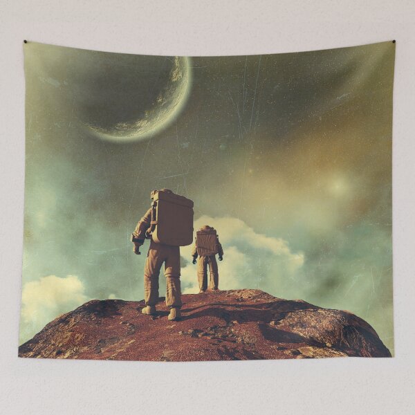 Item preview, Trip to Mars // surreal trippy cosmos digital collage designed and sold by Dorota Nowacka.