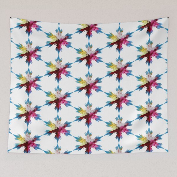 Item preview, Xmas Snowflakes Blue Pink Yellow petals Star by Iritof designed and sold by iritof.